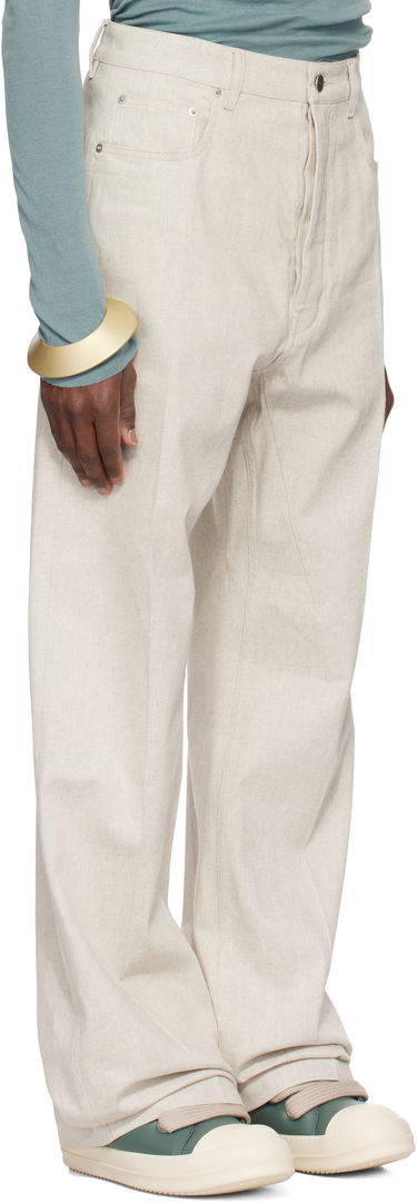 Nohavice Rick Owens Rick Owens Hollywood Geth Jeans Béžová | RU01E5333 DRD, 1