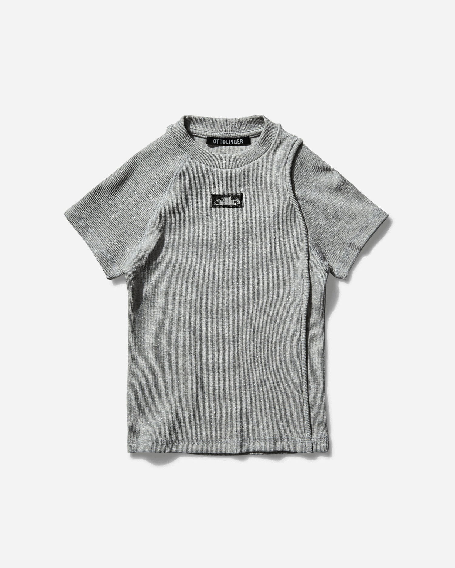 Tričko Ottolinger Ottolinger Deconstructed Rib T-Shirt Šedá | 104-100804-03 GRYSLV, 1