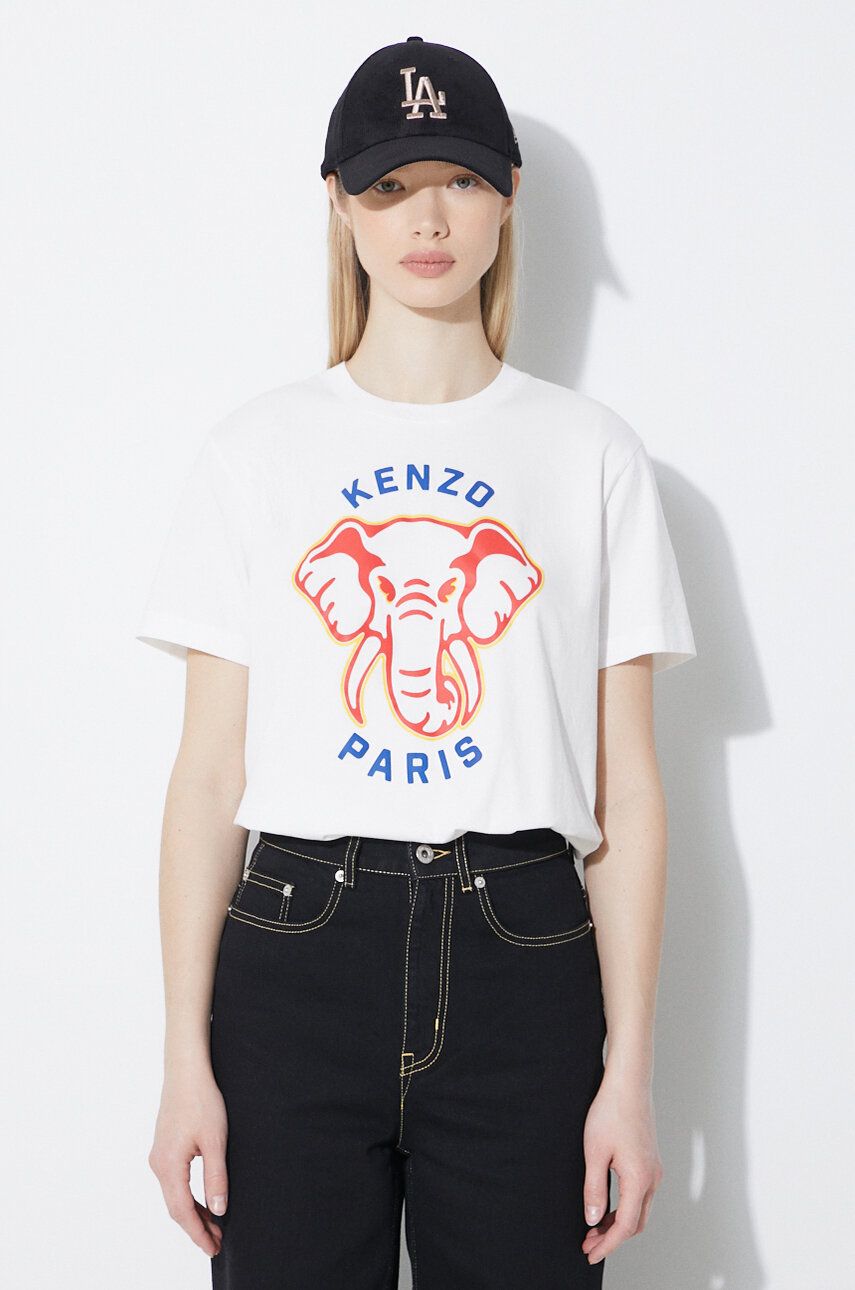 Tričko KENZO Elephant Loose T-Shirt Biela | FE52TS1144SO.02, 0