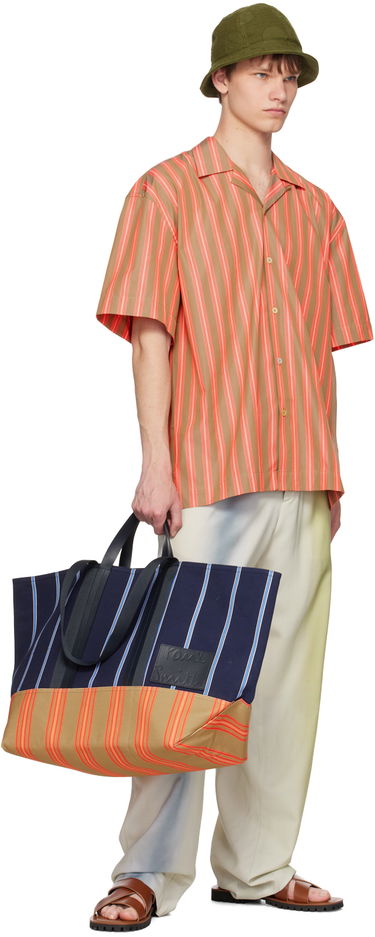 Košeľa Paul Smith Paul Smith Oversized Short-Sleeve Camp Collar Striped Shirt Béžová | M1R-092Y-K01967-62, 3