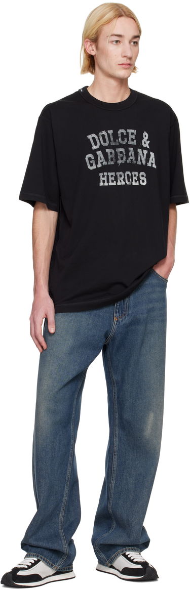 Tričko Dolce & Gabbana Dolce&Gabbana Heroes Printed T-Shirt Čierna | G8PN9TG7NSU, 3