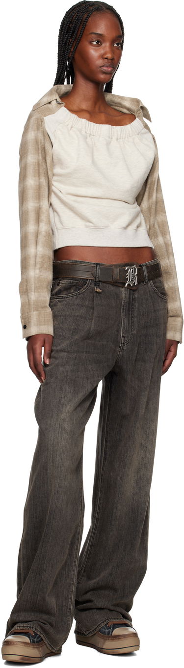 Opasok R13 Logo Buckle Belt Hnedá | R13WA055-A009, 2