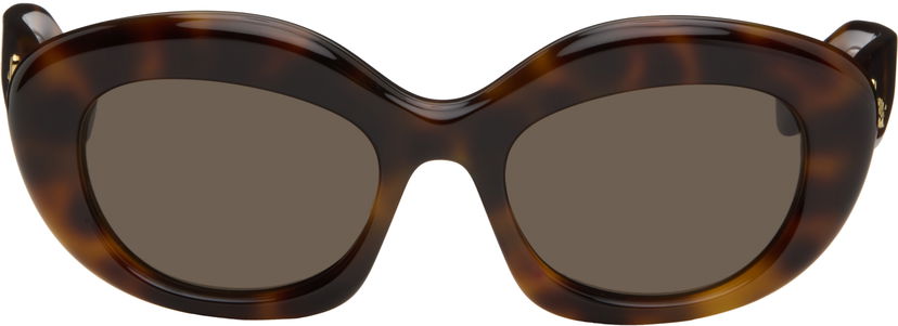 Slnečné okuliare Loewe Curvy Logo Cat-Eye Sunglasses Hnedá | LW40153I5152E 192337199622