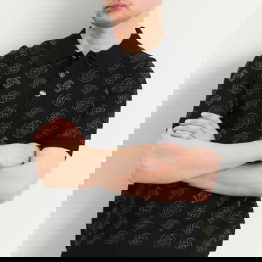 Polo tričko Casablanca Casablanca City Jacquard Polo Čierna | M-AW25-KW-1126-01, 5