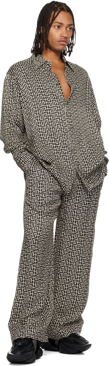 Košeľa Balmain Monogrammed Flowing Shirt Rôznofarebný | FH1HS485VI36, 3