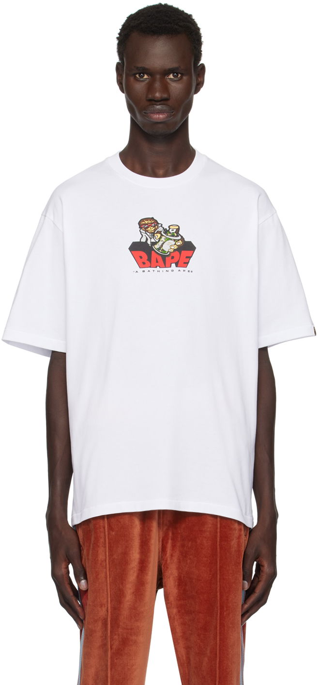 Tričko BAPE Bape Graffiti Logo T-Shirt Biela | 001TEK301345M, 0