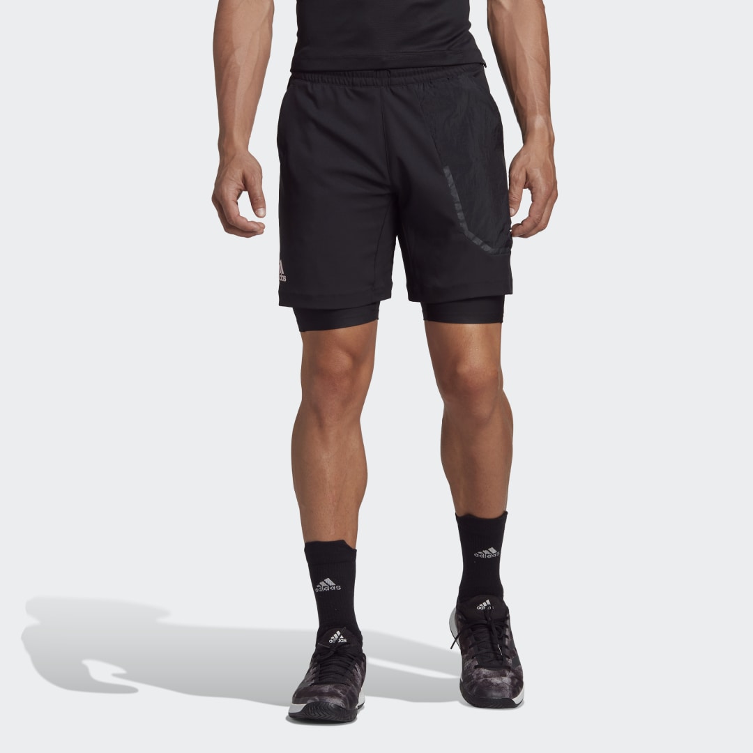 Šortky adidas Performance Tennis US Series 2-in-1 Shorts Čierna | HH9474, 1