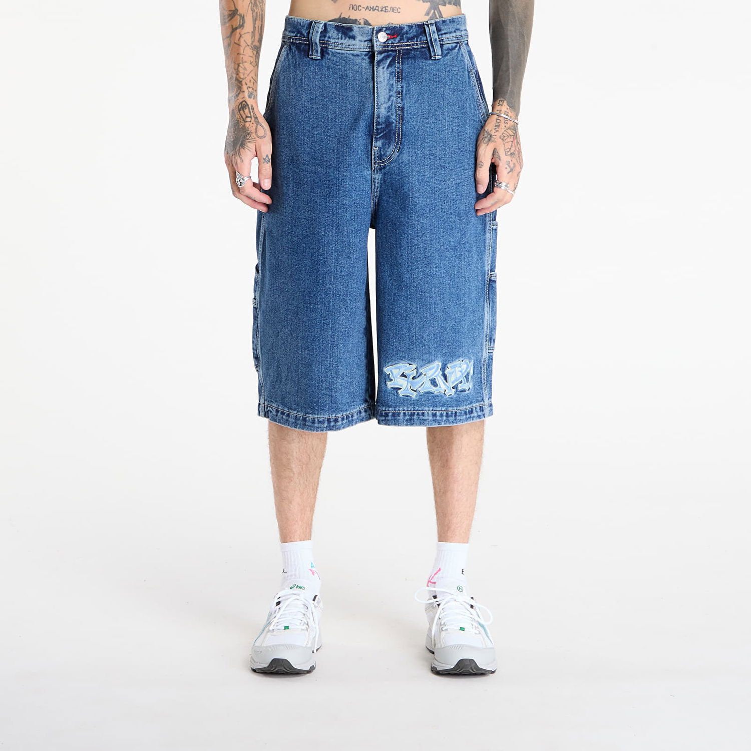 Šortky RIPNDIP RIPNDIP Ace Ultra Wide Leg Shorts Modrá | RNDFALL25111, 0