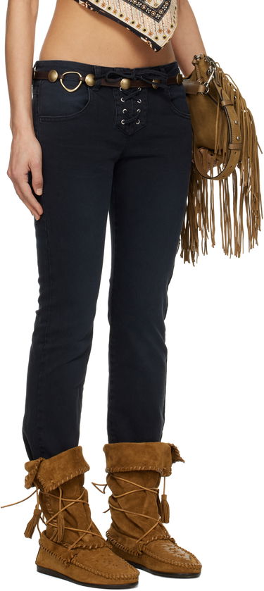 Džínsy ISABEL MARANT Isabel Marant Vanel Lace-Up Jeans Čierna | PA0544FB-C2H02I, 1