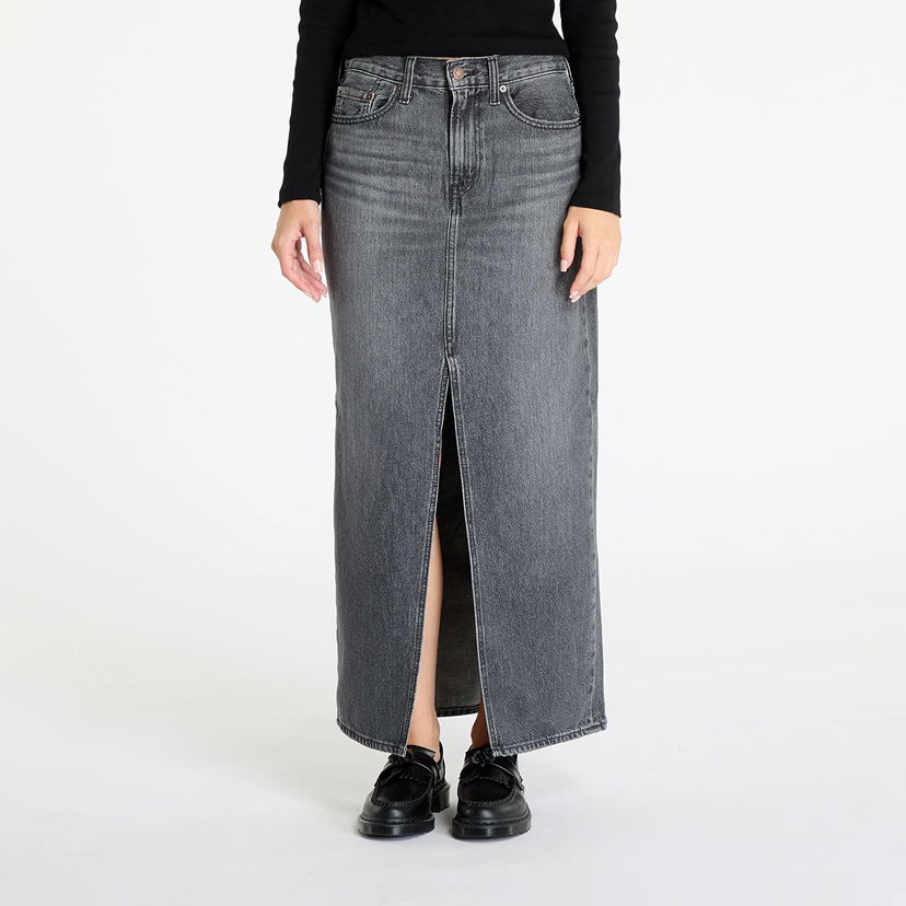 Sukňa Levi's Skirt ® Ankle Column Skirt Black 30 Šedá | A7512-0003