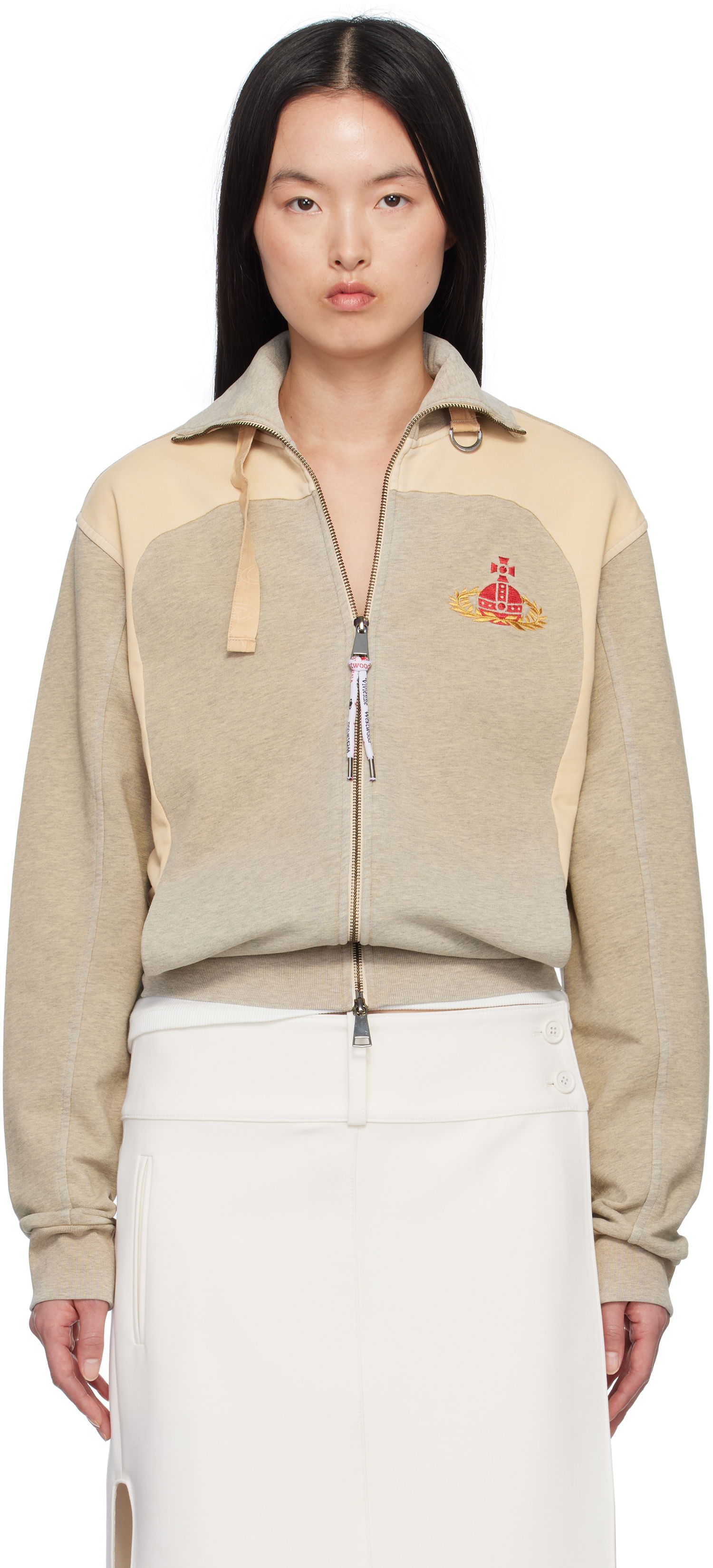 Sveter Vivienne Westwood Vivienne Westwood Alien Track Jacket Béžová | 3I01000Y-J008P-, 0
