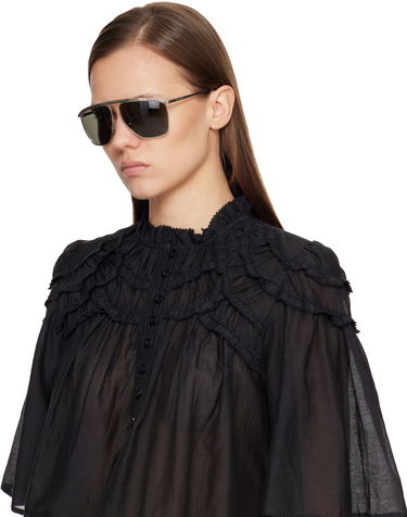 Slnečné okuliare Saint Laurent Victoire Flat Top Square Sunglasses Metalická | SL 820 VICTOIRE-001, 3