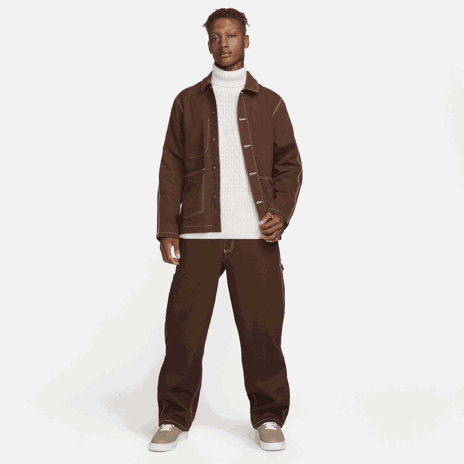 Sveter Nike Life Cable Knit Turtleneck Jumper Biela | FB7770-072, 1