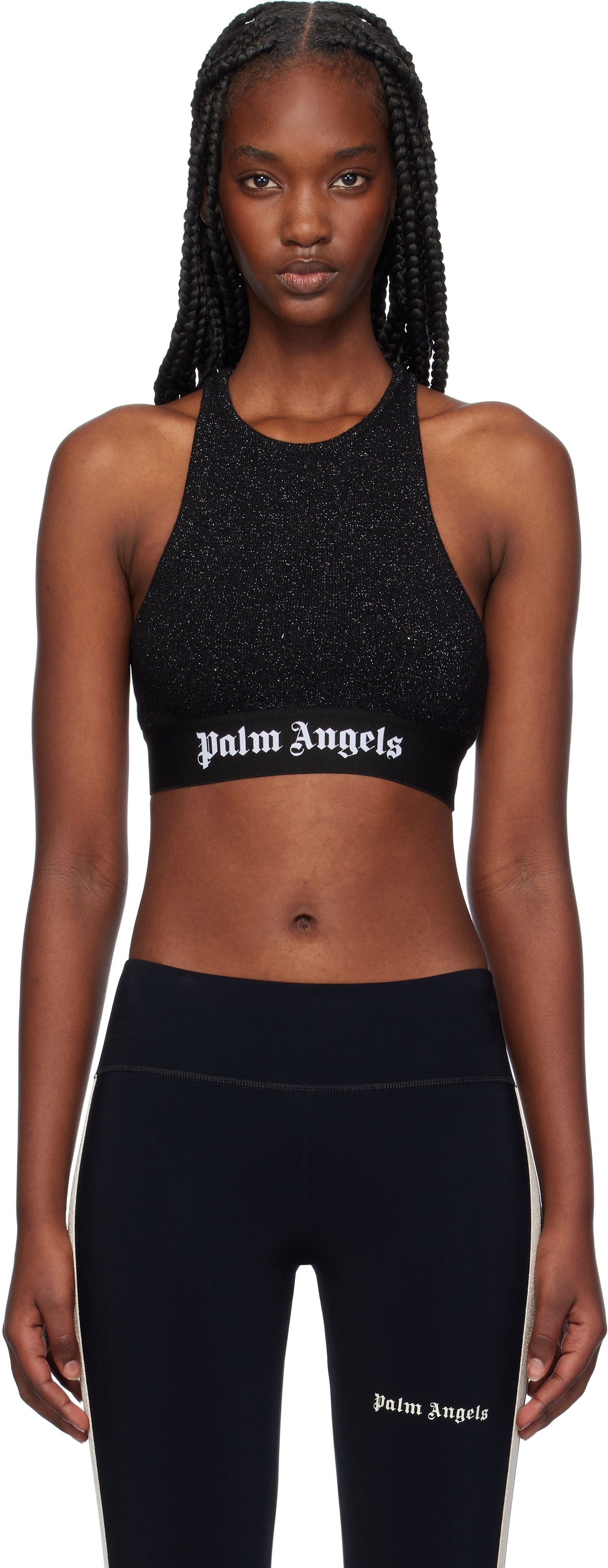 Tielko Palm Angels Logo Tape Tank Top Čierna | PWHT001F24KNI0011010, 0