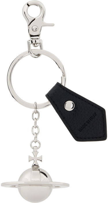 Kľúčenka Vivienne Westwood Black & Silver 3D Orb Keychain Čierna | 8203011LU-OM0014-, 1