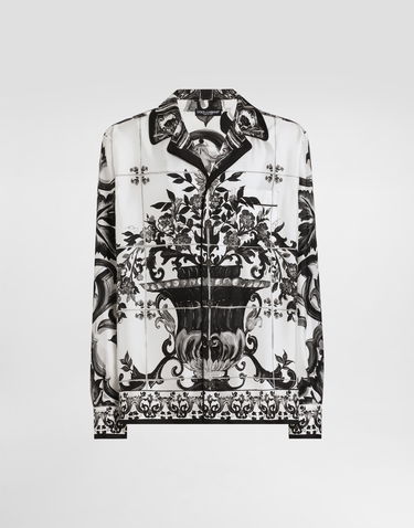 Košeľa Dolce & Gabbana Dolce & Gabbana Majolica Print Twill Vanity Shirt Biela | G5IF1THI1SVIN3TN, 0