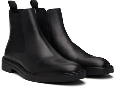 Starostlivosť o obuv BOSS Nappa Leather Chelsea Boots with Signature Stripe Čierna | 50552527, 4