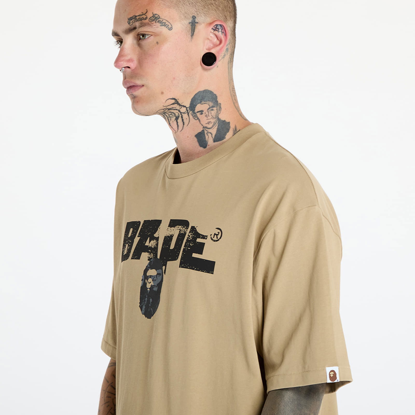 A BATHING APE Bape Army Relaxed Fit Tee Beige