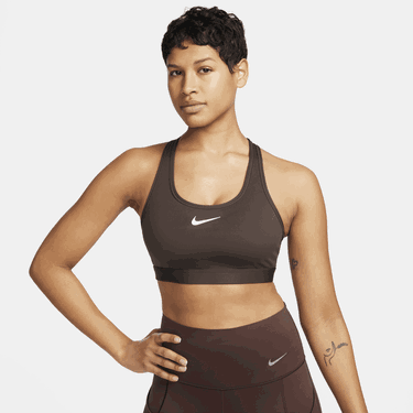 Podprsenka Nike Swoosh Bra Hnedá | DX6821-237, 3