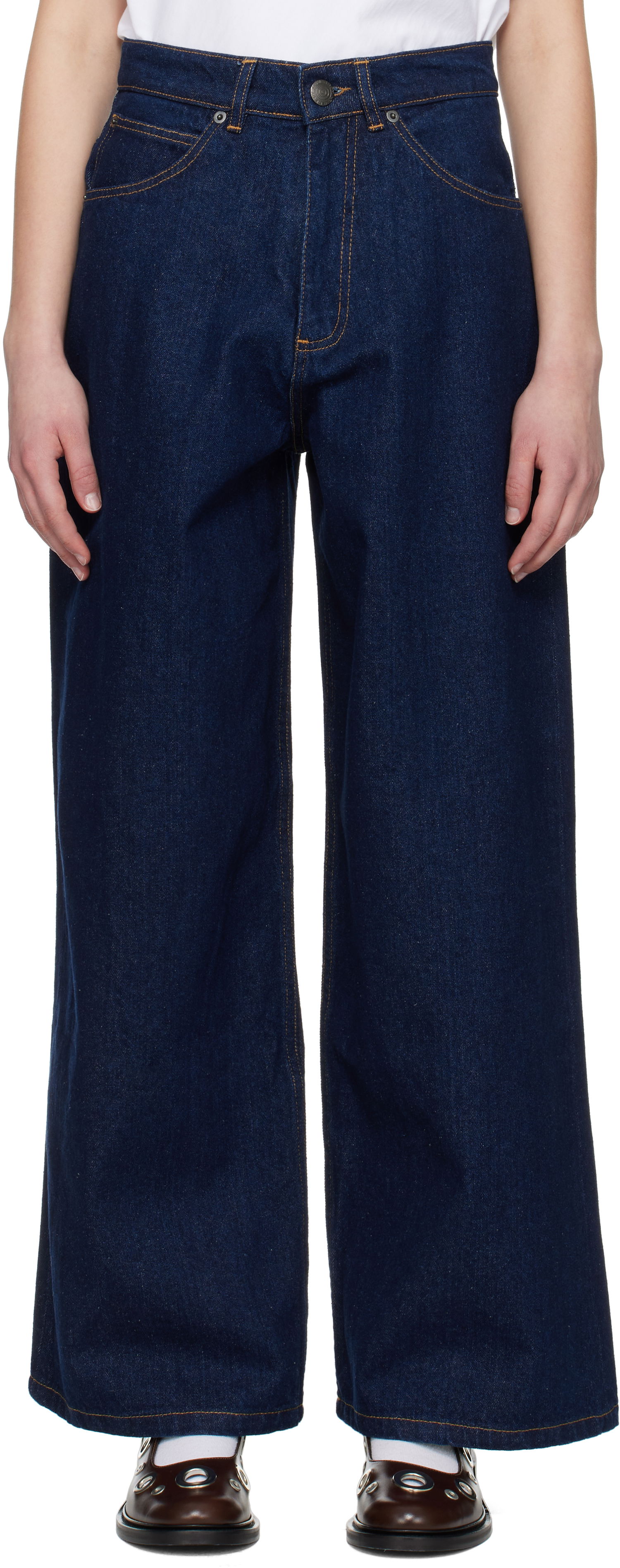 Džínsy Charles Jeffrey Loverboy Charles Jeffrey LOVERBOY Wide Leg Jeans Modrá | 054040502, 0