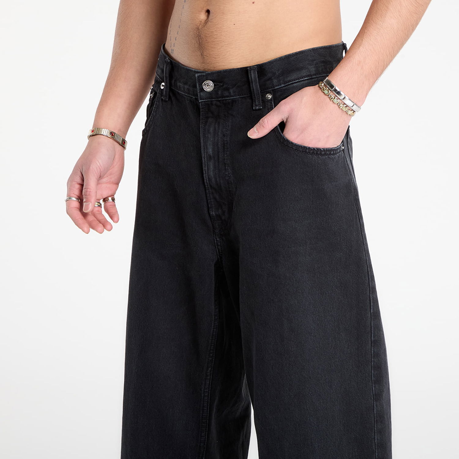 Džínsy CALVIN KLEIN Barrel Covenant Jeans 34 Čierna | LV04RE727G 2U0, 1