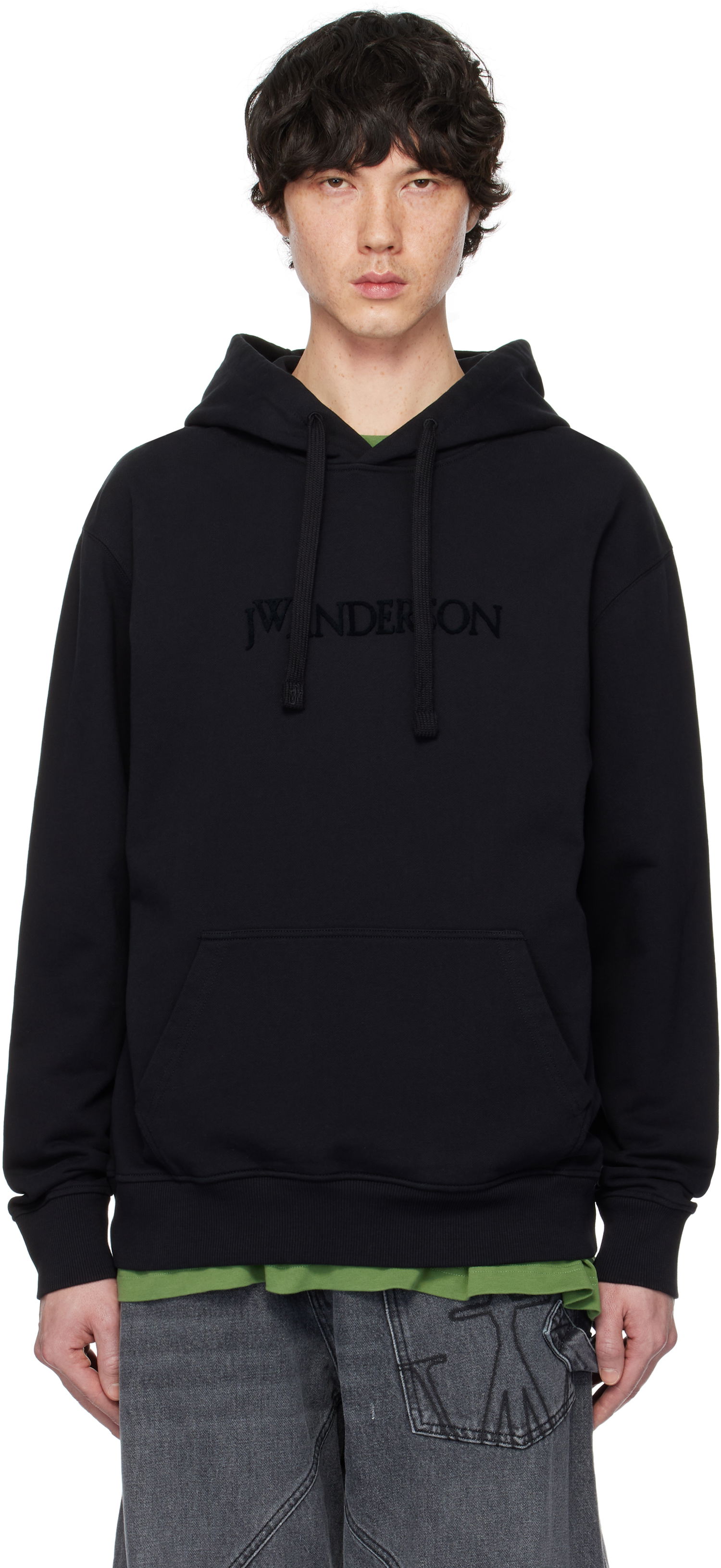 Mikina JW Anderson JW Anderson Logo Embroidery Hoodie Čierna | JW0214-PG1632, 0