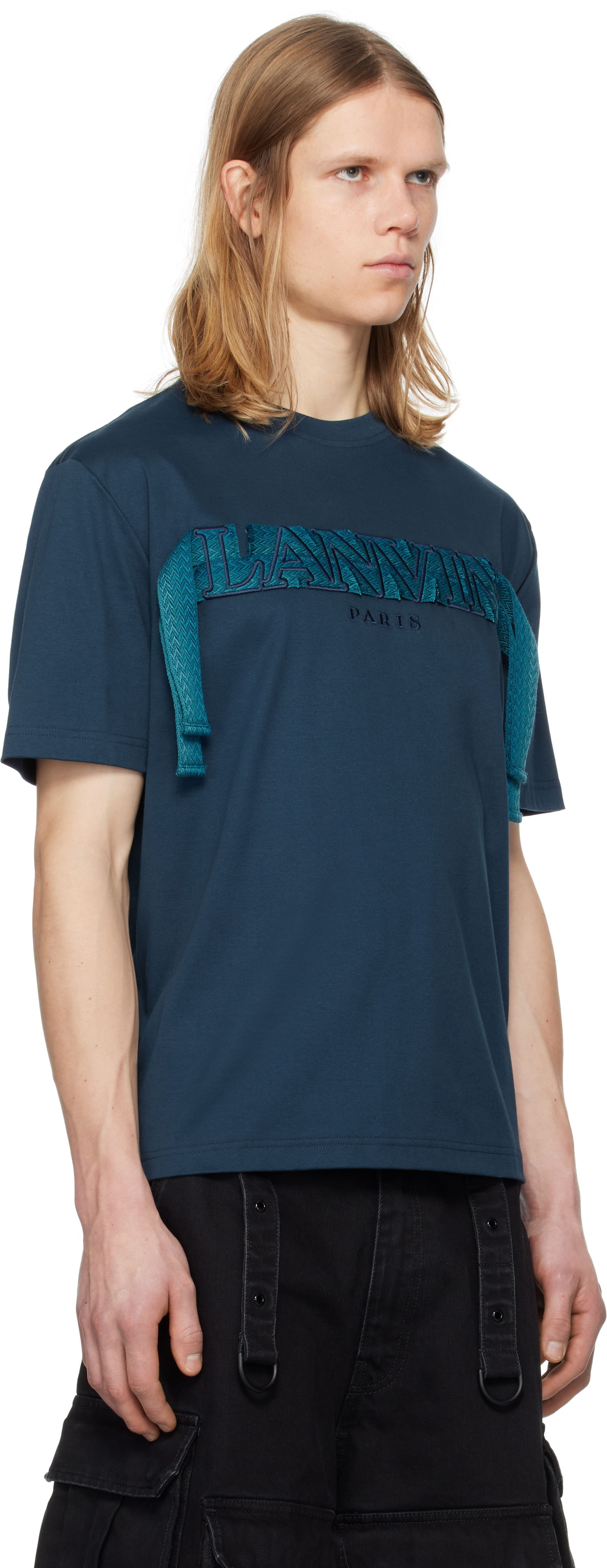 Tričko LANVIN Lanvin Curb Lace T-Shirt Modrá | RM-TS0115-J198-P25, 1