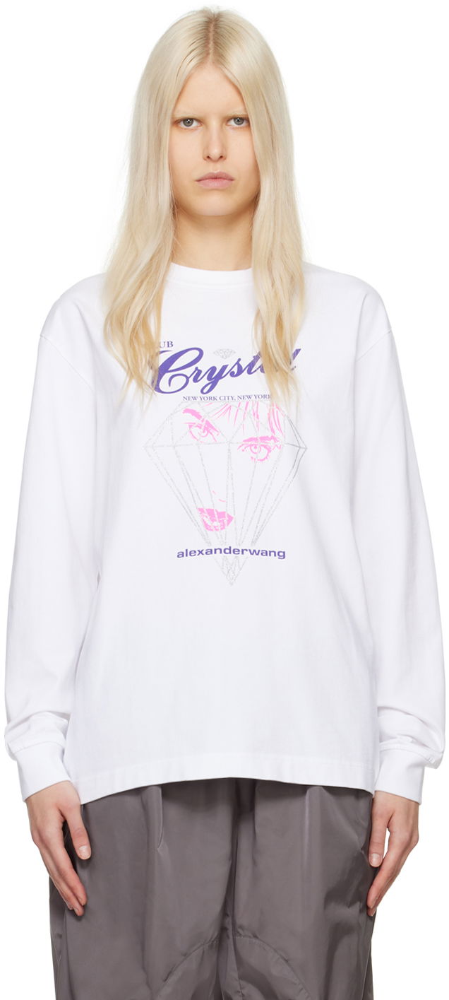 Tričko Alexander Wang 'Club Crystal' T-Shirt Biela | UCC1241692, 0