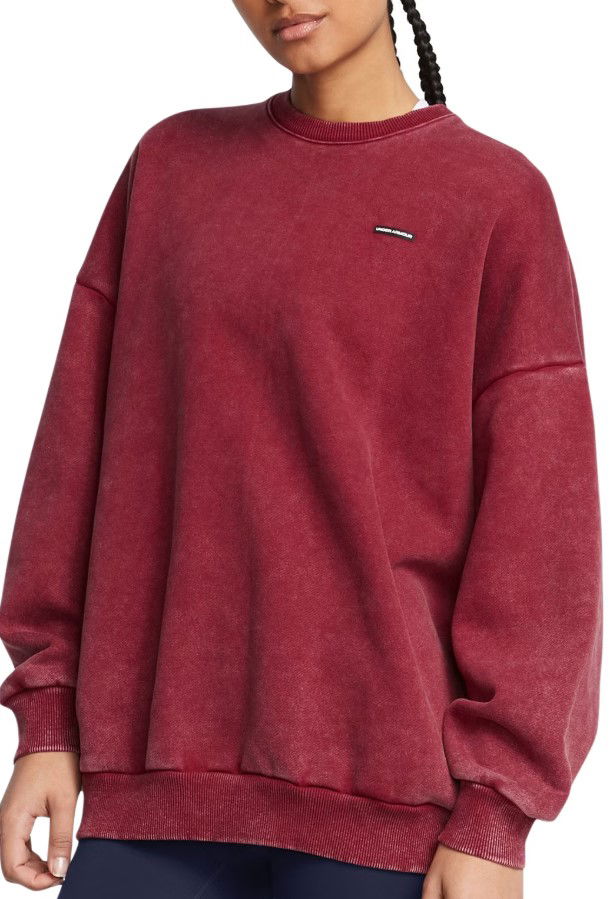 Sveter Under Armour Under Armour Icon Heavyweight Fleece Oversized Crew Sweatshirt Červená | 1386486-625, 0