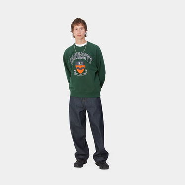 Sveter Carhartt WIP Men's Green Relaxed-Fit Graphic Sweatshirt Zelené | I033936_9, 2
