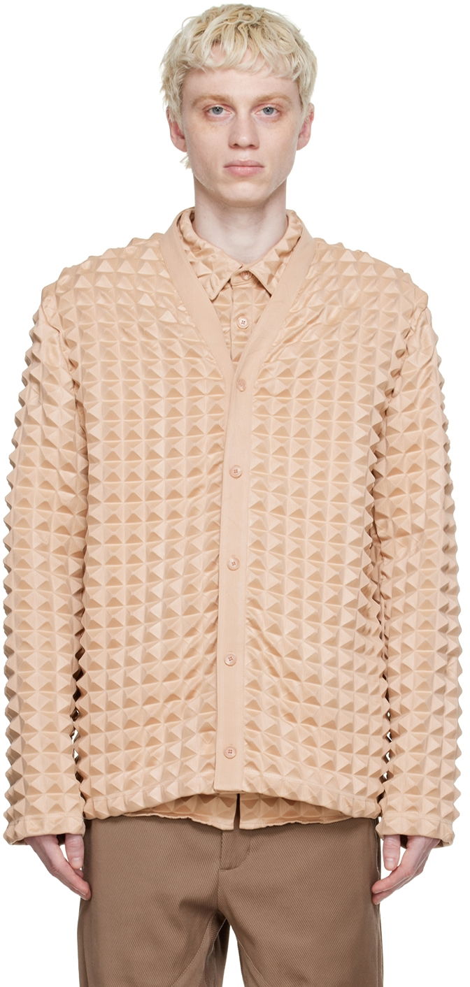 Textured Button-Up Cardigan