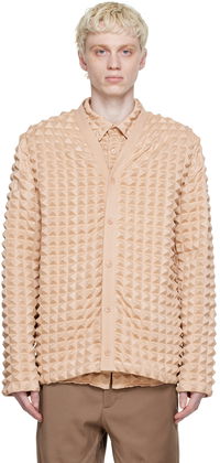 Textured Button-Up Cardigan