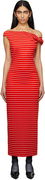 MSGM Striped Midi Dress