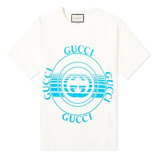 Tričko Gucci Logo Pattern T-Shirt Biela | 616036-XJCSQ-9101