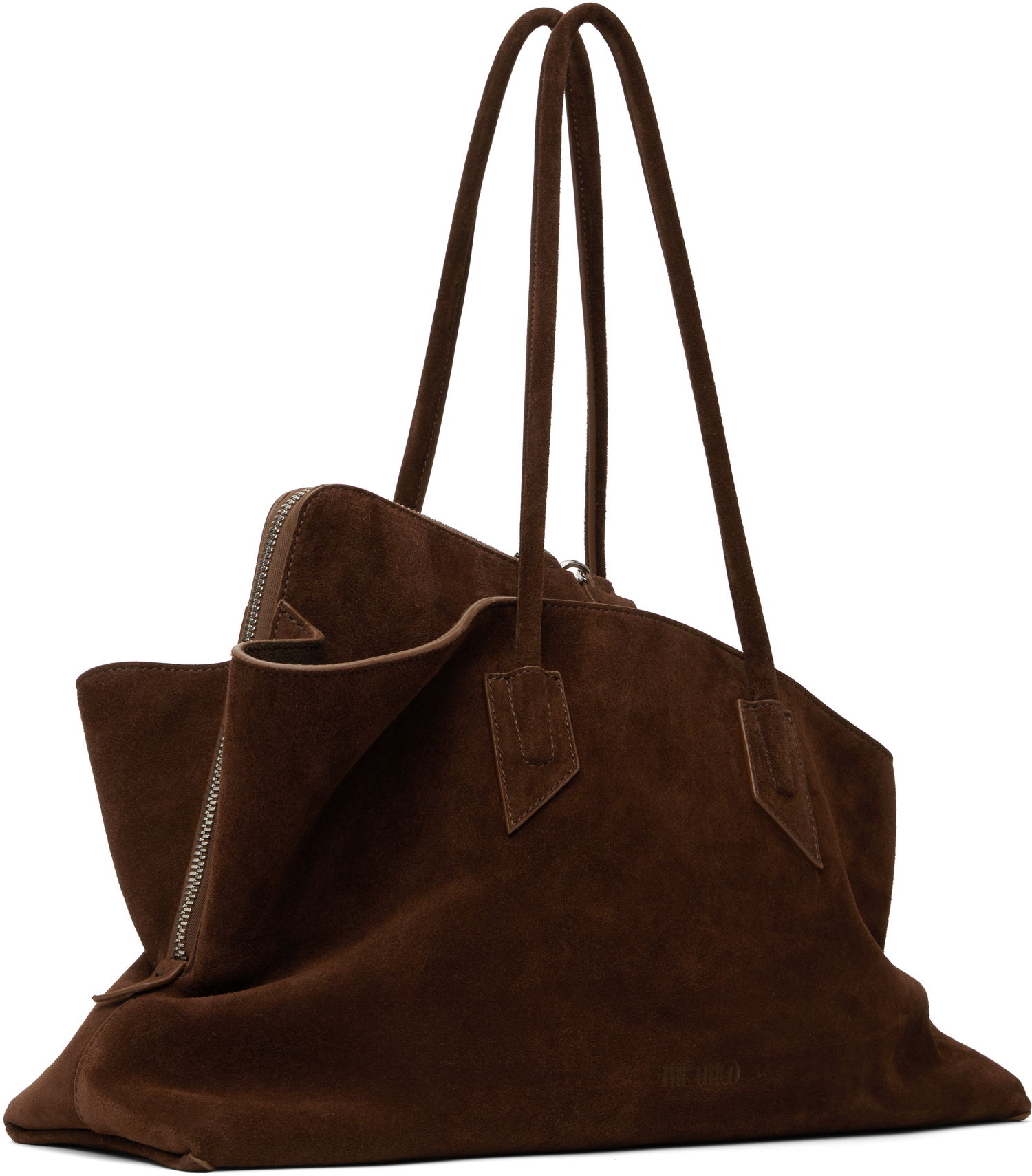 Kabelka The Attico The Attico 'La Passeggiata' Top Handle Suede Bag Hnedá | 250WAH00054 LBT007AA, 1