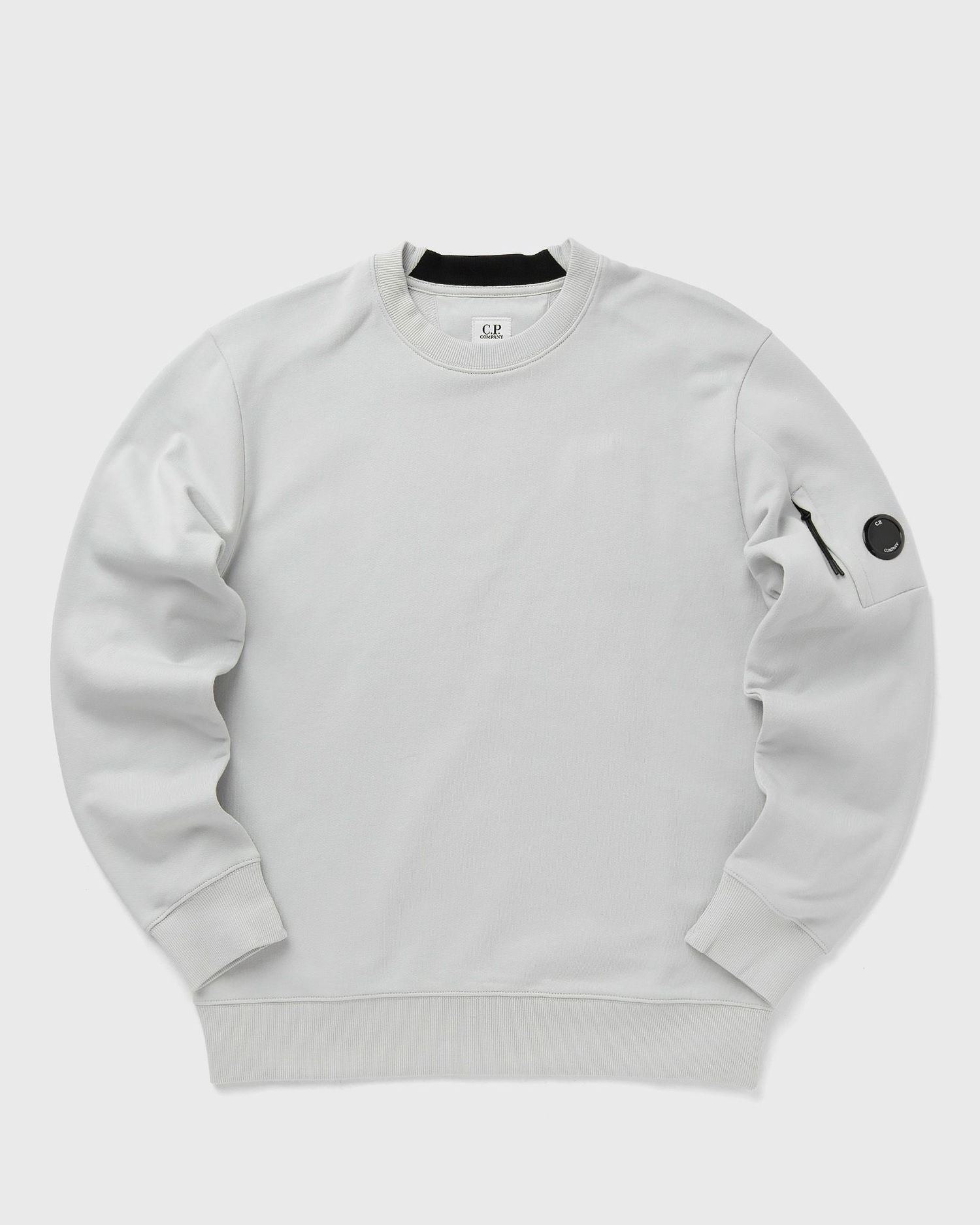 Mikina C.P. Company C.P. Company Diagonal Raised Fleece Crew Neck Lens Sweatshirt Šedá | 18CMSS023A005086W-800, 0