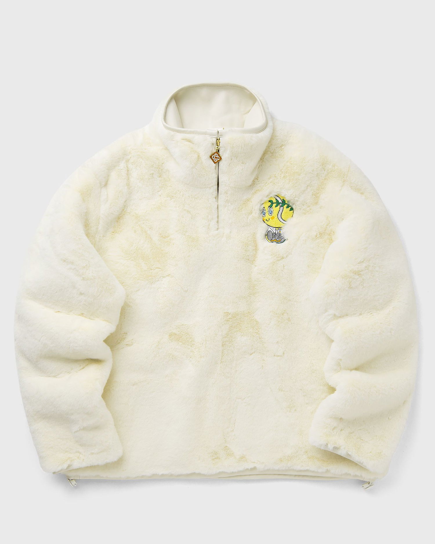 Bunda Casablanca Faux Fur Half-Zip Jacket Biela | M-AW25-OT-228-01, 0