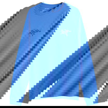 Tričko Arcteryx Kragg SL Cotton Bird Tile Long Sleeve T-Shirt, Size Large Modrá | X000009537-021882, 1