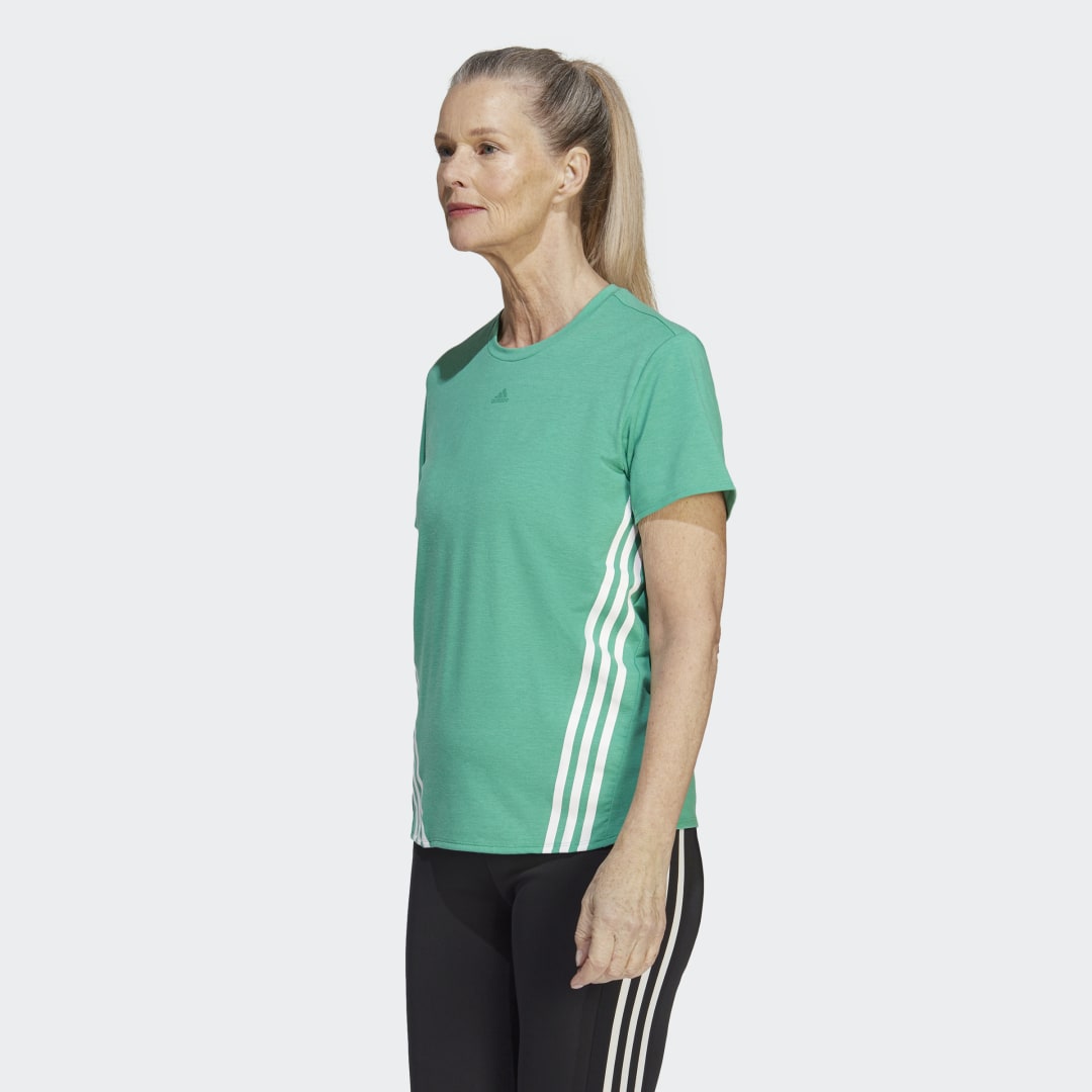 Tričko adidas Performance Train Icons 3-Stripes Tyrkysová | HS2360, 0