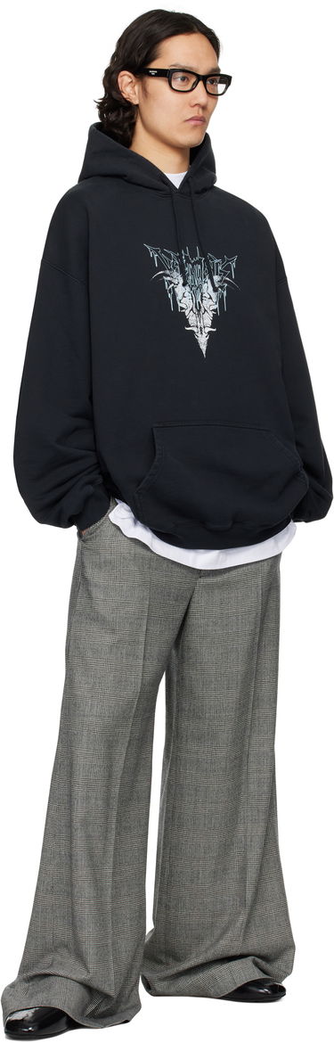 Mikina VETEMENTS Vetements Bone V Oversized Hoodie Čierna | UA66HD740B, 3