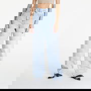 High Rise Relaxed Coated Jeans Denim Light