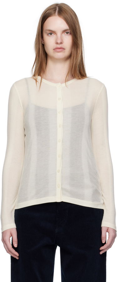 Sveter A.P.C. A.P.C. Lorie Button Cardigan Béžová | LYAAW-F22331, 0