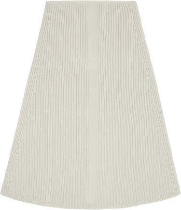 Sukňa Rick Owens Rick Owens Concordians Ribbed Knit A-line Skirt Biela | RR02E1491 KWVH, 1