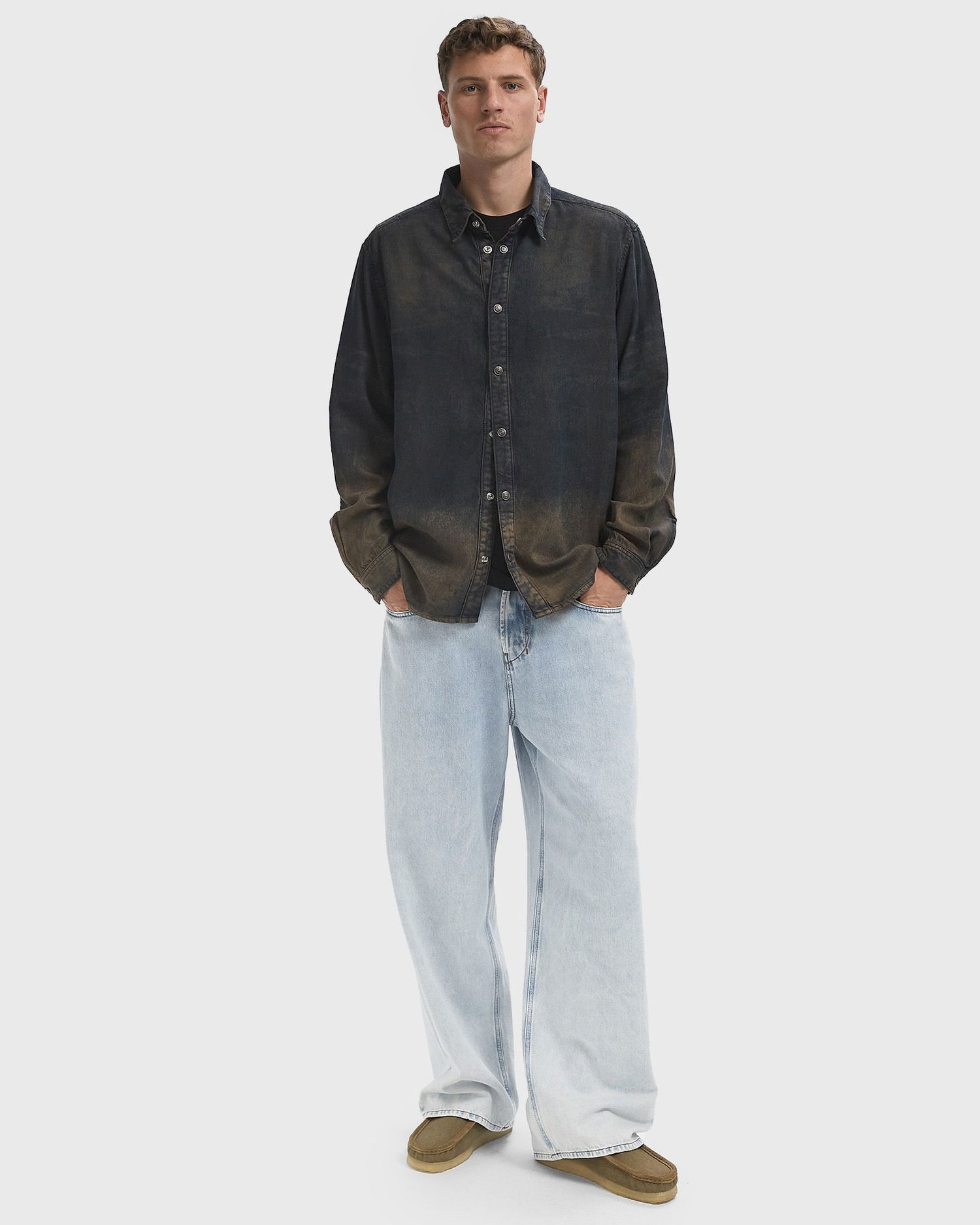 Košeľa Diesel Acid Wash Denim Shirt Modrá | A19283-068TF-01, 1
