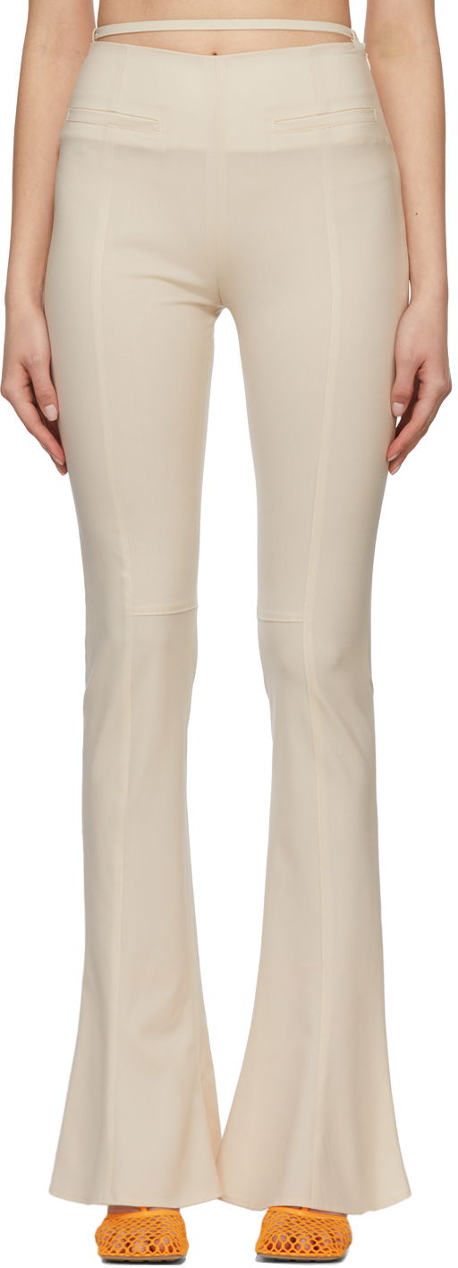 Nohavice a džínsy Jacquemus Off-White 'Le Pantalon Tangelo' Béžová | 22E221PA017-1021, 0