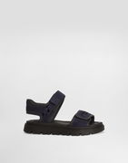 Dolce & Gabbana Split Leather Logo Print Sandals