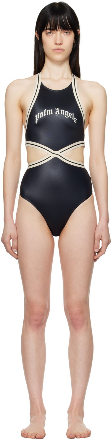 Plavky Palm Angels Palm Angels Track One-Piece Swimsuit Čierna | PWFC014S25FAB0011003, 0