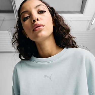 Mikina Puma DARE TO Washed Effect Relaxed Crew Neck Sweatshirt Modrá | 626799_26, 1