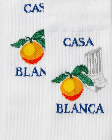 Ponožky Casablanca White Orange Column Socks Biela | APS25-ACC-010-05, 3