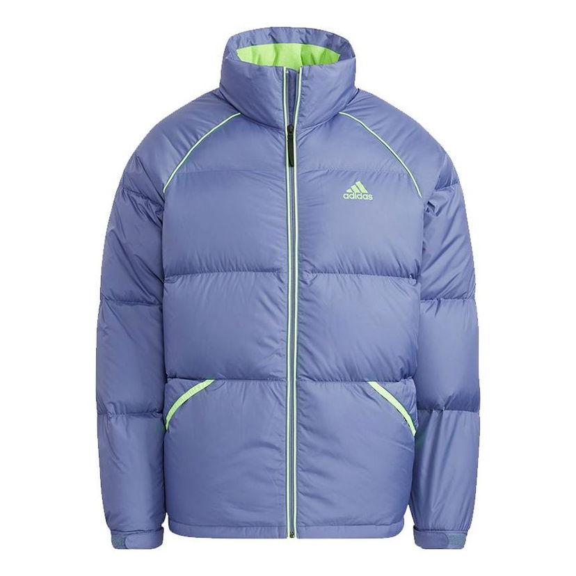 Prešívaná bunda adidas Performance Terrex Super Puffy Stand Collar Down Jacket Fialová | H20753